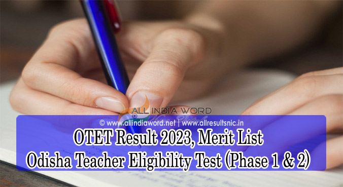 OTET Result 2023 Odisha