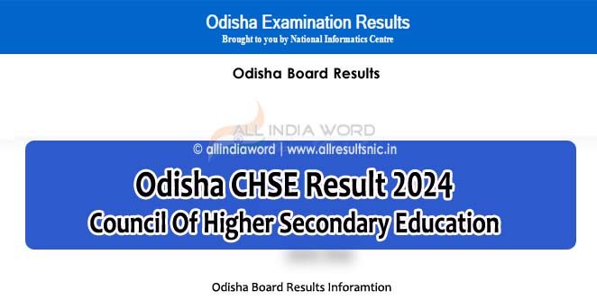 Odisha Plus Two +2 Result 2024