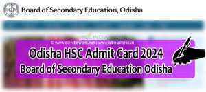 Odisha Matric Admit Card 2024